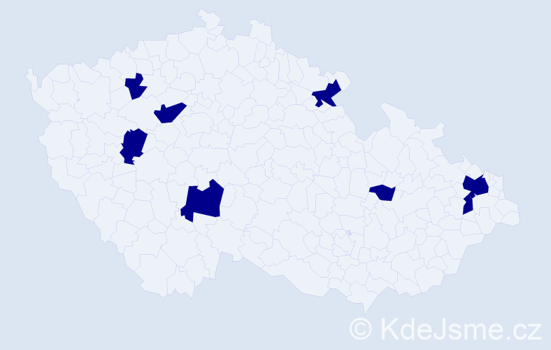 Jméno: 'Jaromir', počet výskytů 8 v celé ČR