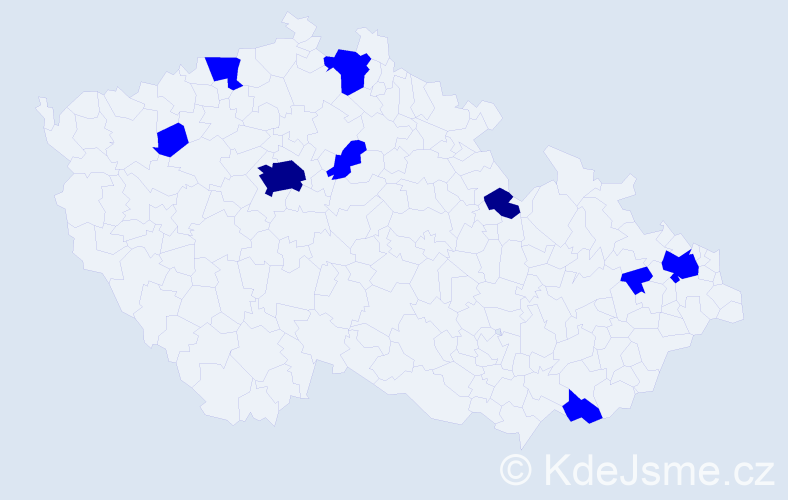 Jméno: 'Matěj Josef', počet výskytů 11 v celé ČR