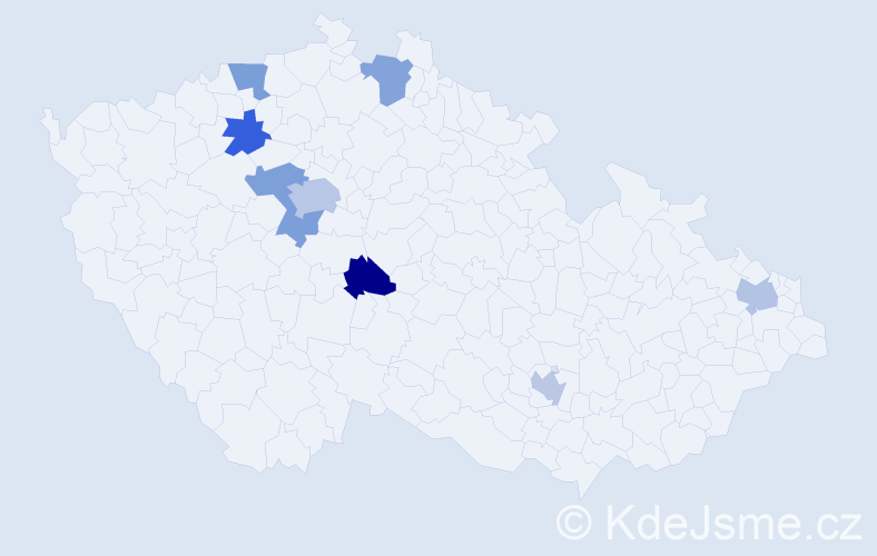 Jméno: 'Hanan', počet výskytů 11 v celé ČR