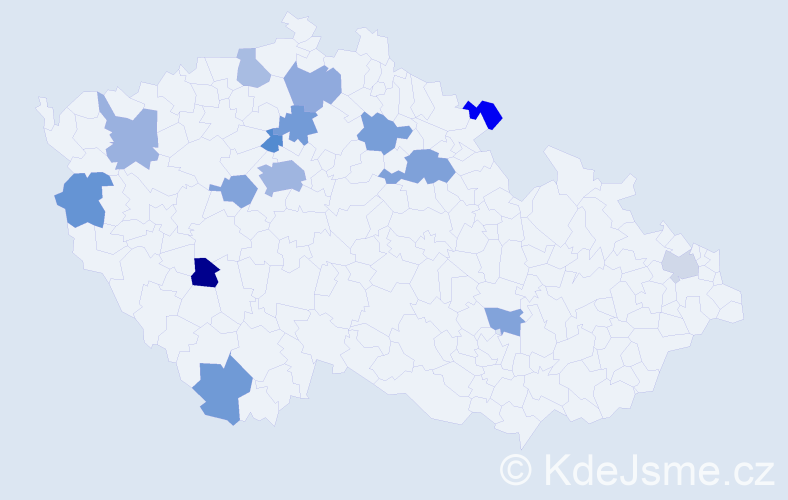 Jméno: 'Karyna', počet výskytů 23 v celé ČR