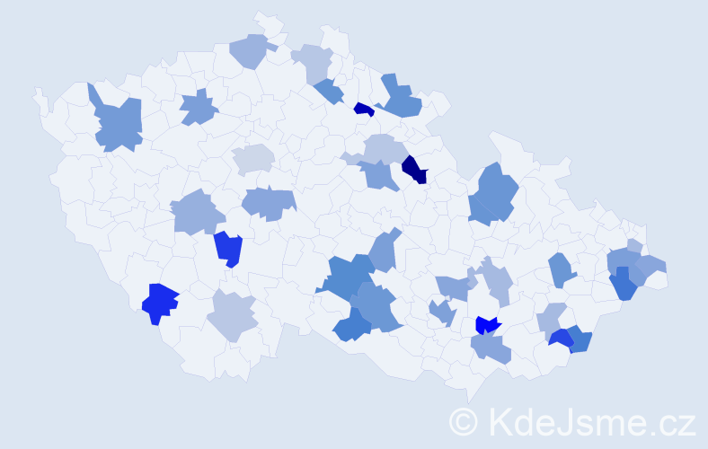 Jméno: 'Lubomil', počet výskytů 51 v celé ČR