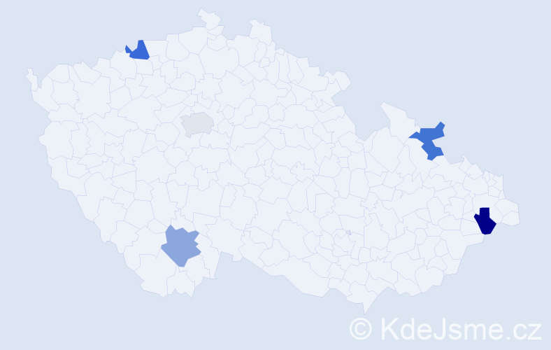 Jméno: 'Martin Michal', počet výskytů 5 v celé ČR