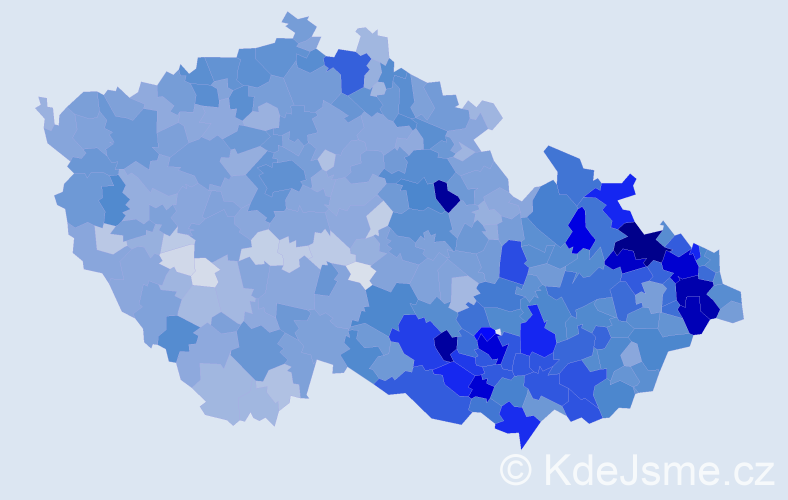 Jméno: 'Vítězslav', počet výskytů 9325 v celé ČR