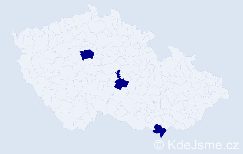 Jméno: 'Dashkhuu', počet výskytů 3 v celé ČR