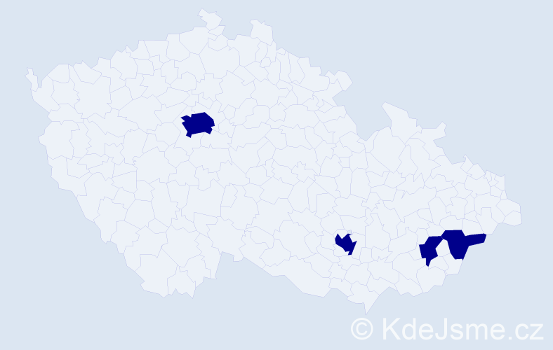 Jméno: 'Hamid', počet výskytů 4 v celé ČR