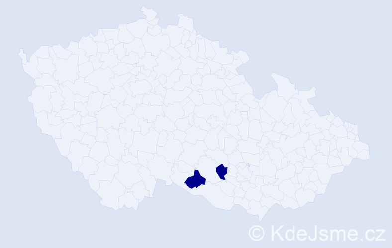 Jméno: 'Theodosij', počet výskytů 2 v celé ČR