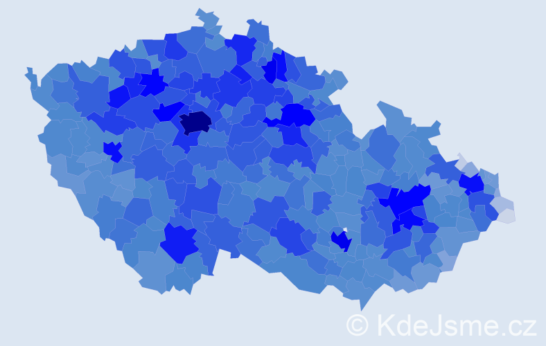 Jméno: 'Vladimír', počet výskytů 89741 v celé ČR