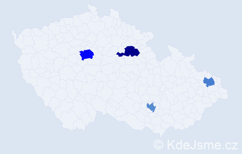 Jméno: 'Saul', počet výskytů 8 v celé ČR