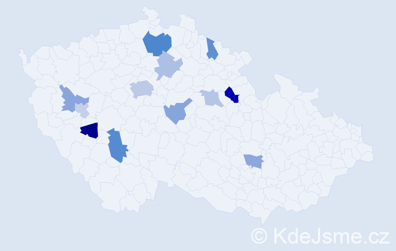 Jméno: 'Enkhbat', počet výskytů 21 v celé ČR