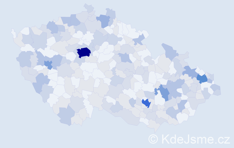Jméno: 'Slavomíra', počet výskytů 409 v celé ČR