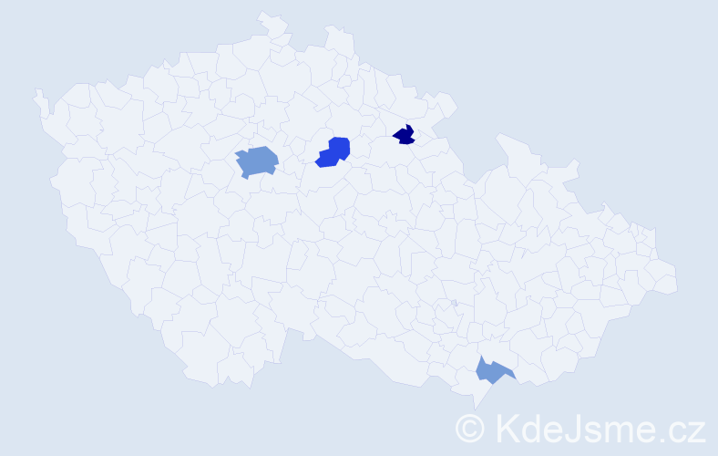 Jméno: 'Zafar', počet výskytů 14 v celé ČR