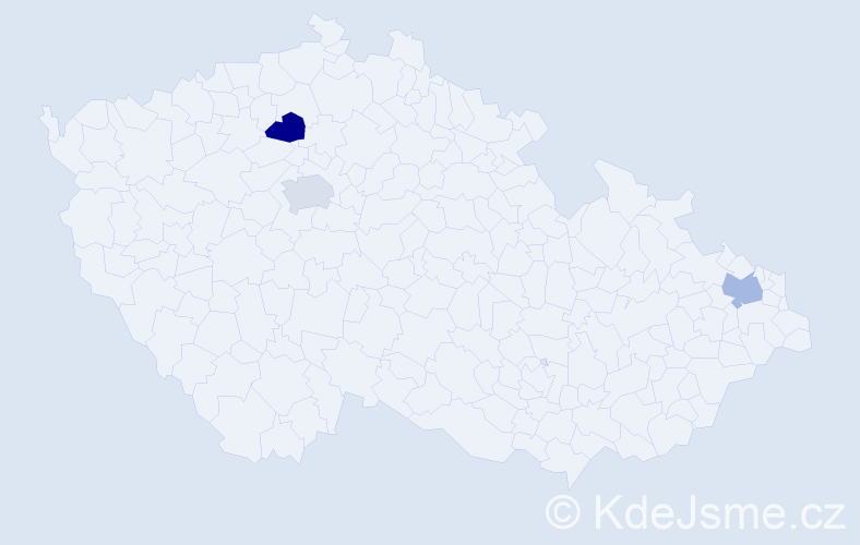Jméno: 'Inna Vladimirovna', počet výskytů 3 v celé ČR
