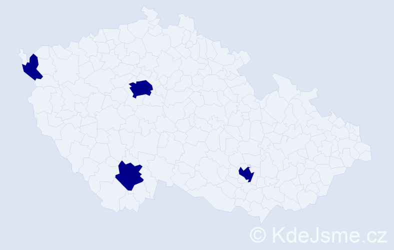 Jméno: 'Nhat Nam', počet výskytů 4 v celé ČR
