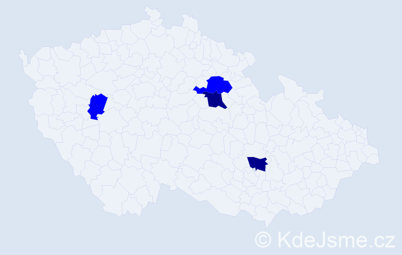 Jméno: 'Urtnasan', počet výskytů 6 v celé ČR