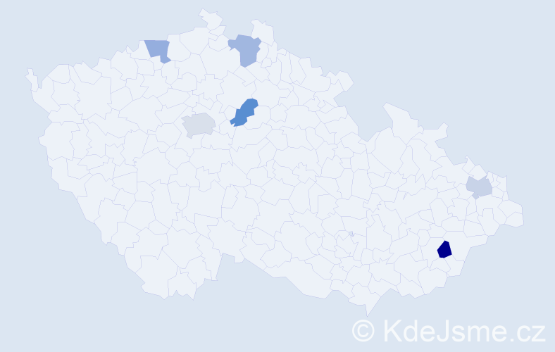 Jméno: 'Matěj Josef', počet výskytů 7 v celé ČR