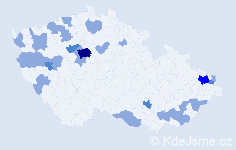 Jméno: 'Otýlie', počet výskytů 40 v celé ČR