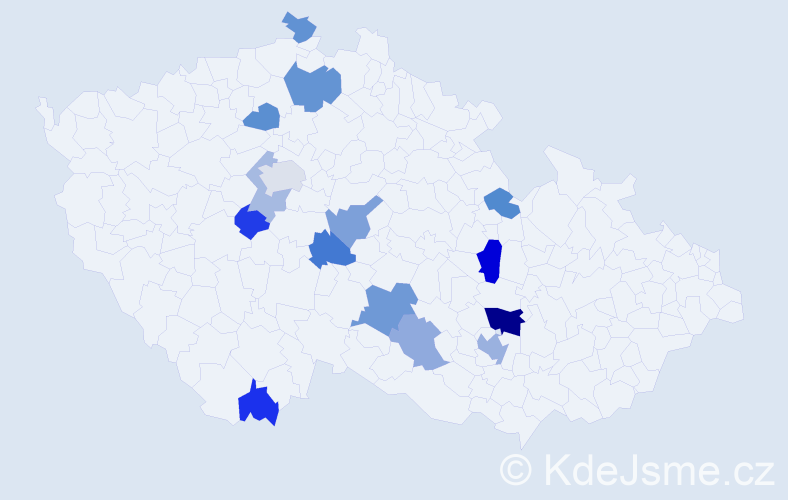 Jméno: 'Otgonjargal', počet výskytů 24 v celé ČR