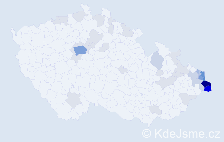 Jméno: 'Urszula', počet výskytů 117 v celé ČR
