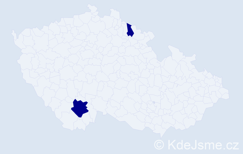 Jméno: 'Mykola Vasylovyč', počet výskytů 2 v celé ČR