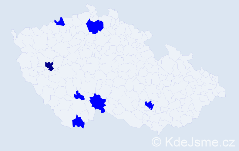 Jméno: 'Peter Paul', počet výskytů 8 v celé ČR
