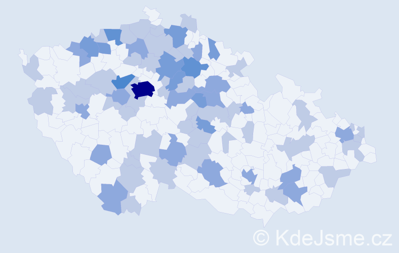 Jméno: 'Rozárka', počet výskytů 125 v celé ČR