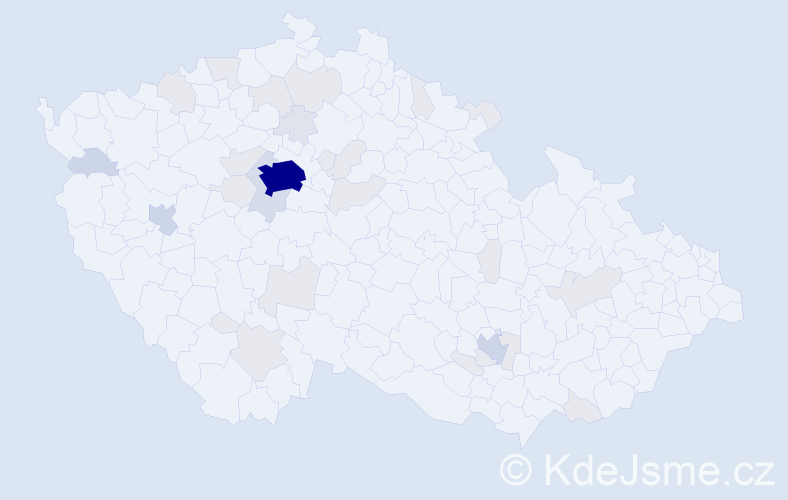 Jméno: 'Kseniya', počet výskytů 92 v celé ČR