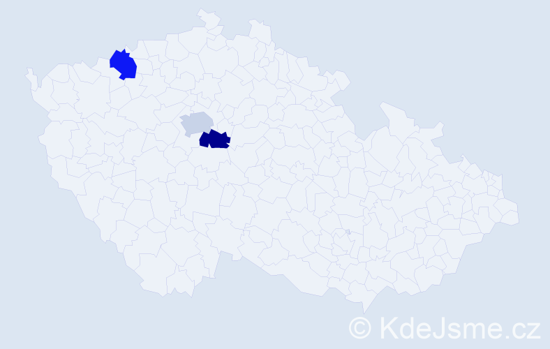 Jméno: 'Benjamin Samuel', počet výskytů 3 v celé ČR