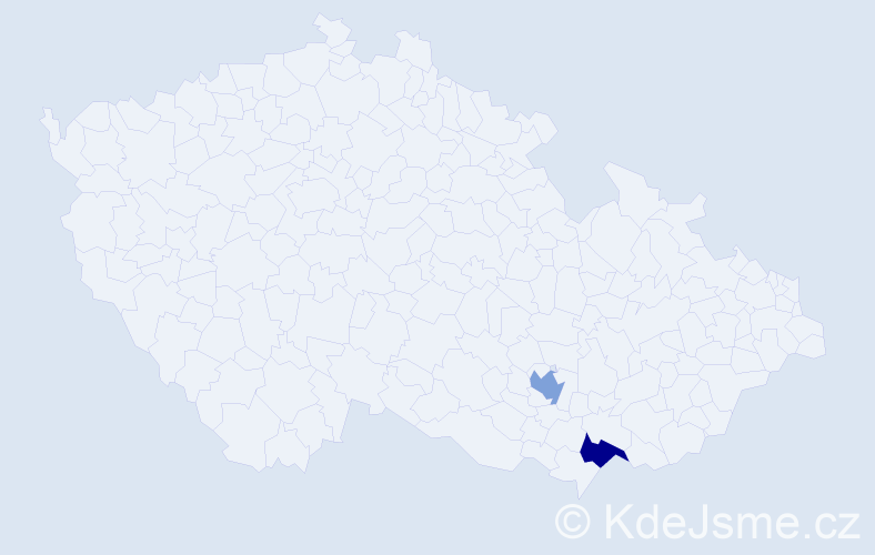 Jméno: 'Samuel Jakub', počet výskytů 2 v celé ČR