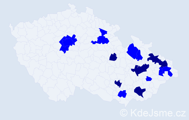 Jméno: 'Nikodém', počet výskytů 24 v celé ČR