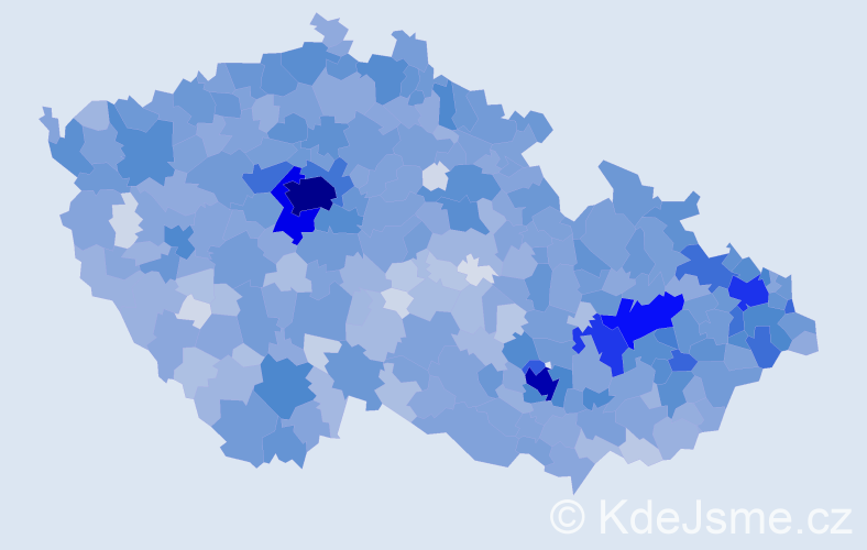 Jméno: 'Alice', počet výskytů 9126 v celé ČR