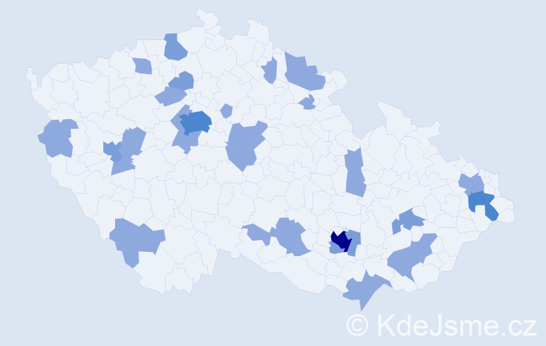 Jméno: 'Luciana', počet výskytů 48 v celé ČR