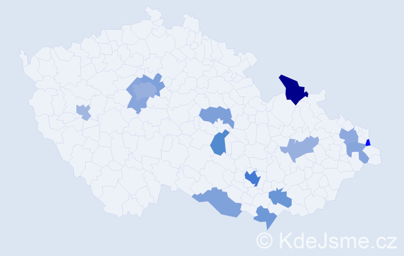 Jméno: 'Alessia', počet výskytů 27 v celé ČR