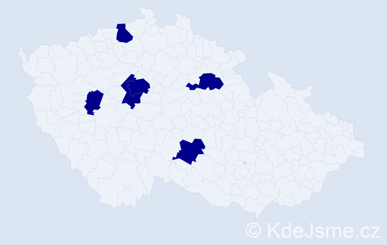 Jméno: 'Marat', počet výskytů 6 v celé ČR