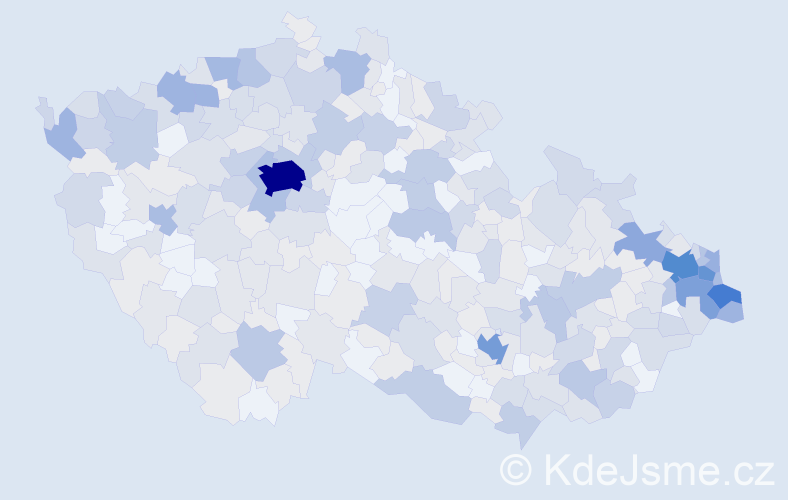 Jméno: 'Karina', počet výskytů 904 v celé ČR