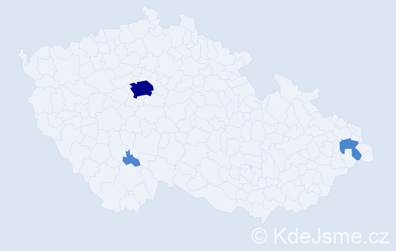 Jméno: 'Jan-Kryštof', počet výskytů 5 v celé ČR