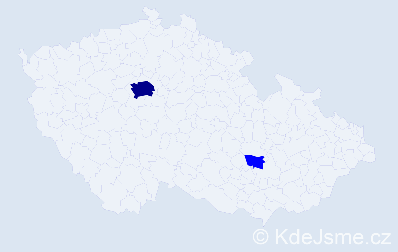 Jméno: 'Ariuntsetseg', počet výskytů 3 v celé ČR