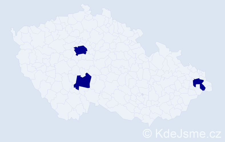 Jméno: 'Benedykt', počet výskytů 3 v celé ČR