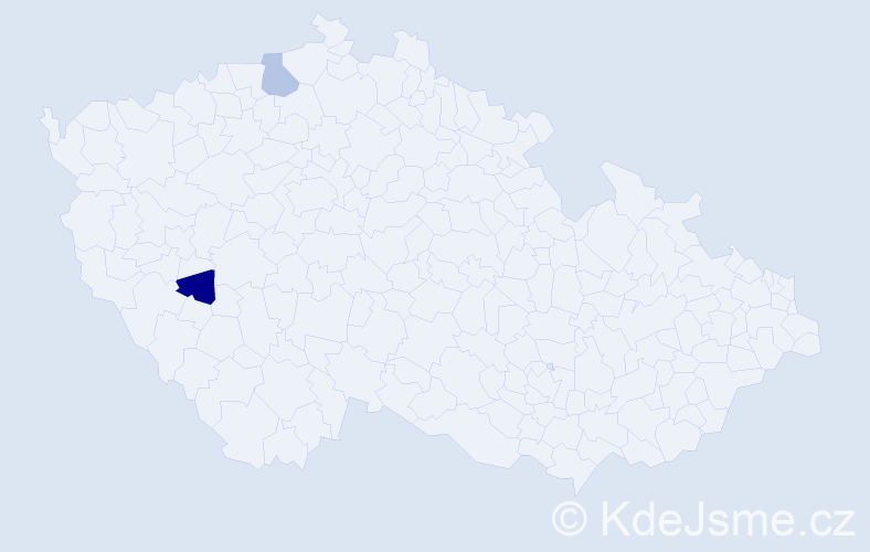 Jméno: 'Günter Helmut', počet výskytů 2 v celé ČR