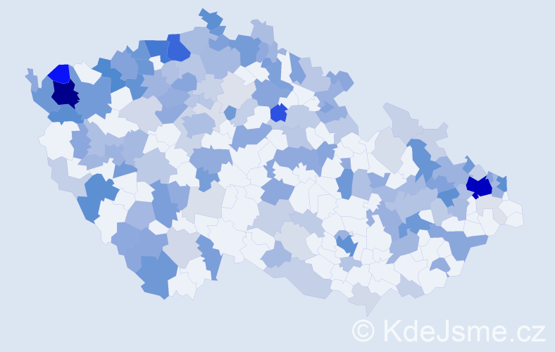Jméno: 'Jenifer', počet výskytů 413 v celé ČR