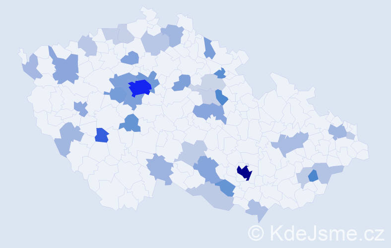 Jméno: 'Maya', počet výskytů 138 v celé ČR