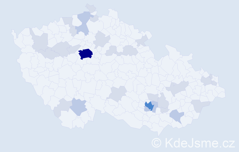 Jméno: 'Giulia', počet výskytů 60 v celé ČR