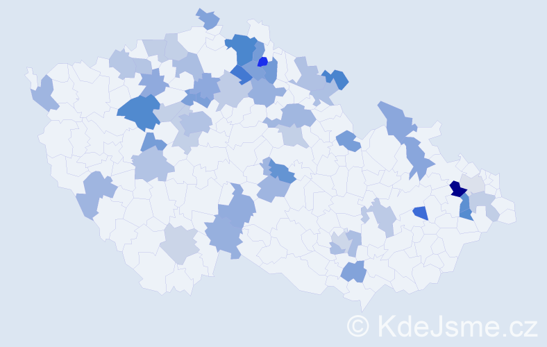 Jméno: 'Irenka', počet výskytů 71 v celé ČR