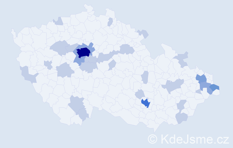 Jméno: 'Natanael', počet výskytů 52 v celé ČR