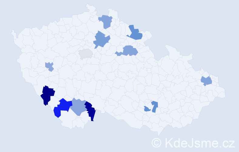 Jméno: 'Quoc Toan', počet výskytů 13 v celé ČR