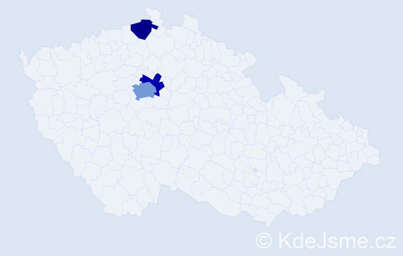 Jméno: 'Mujo', počet výskytů 5 v celé ČR