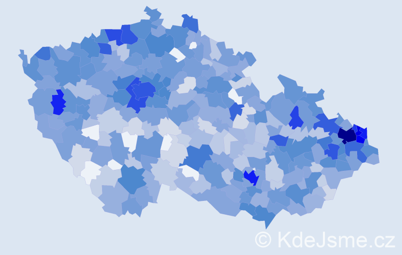 Jméno: 'Alex', počet výskytů 2210 v celé ČR