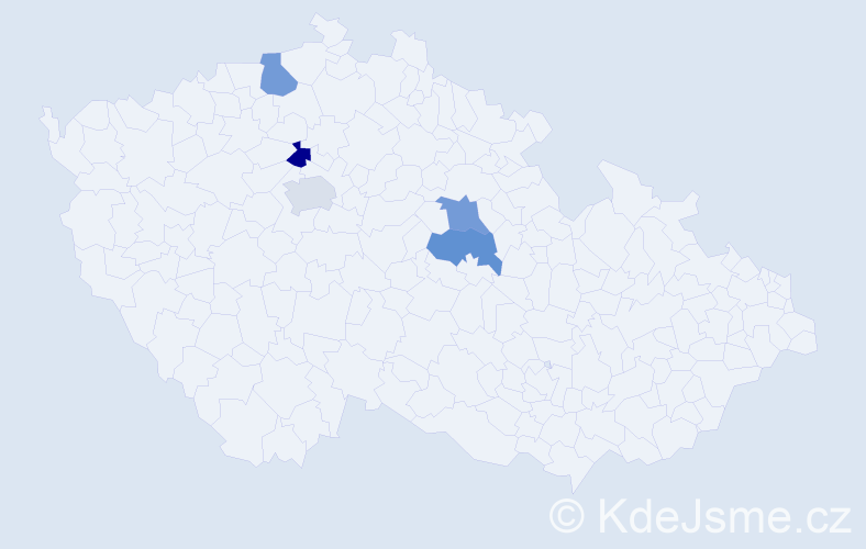 Jméno: 'Levon', počet výskytů 5 v celé ČR