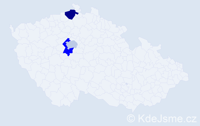 Jméno: 'Elleanor', počet výskytů 3 v celé ČR