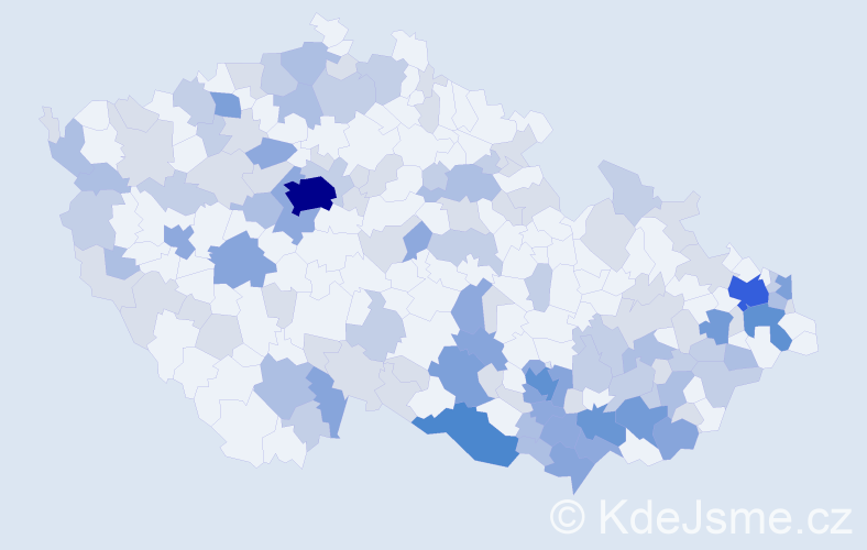 Jméno: 'Blažej', počet výskytů 301 v celé ČR