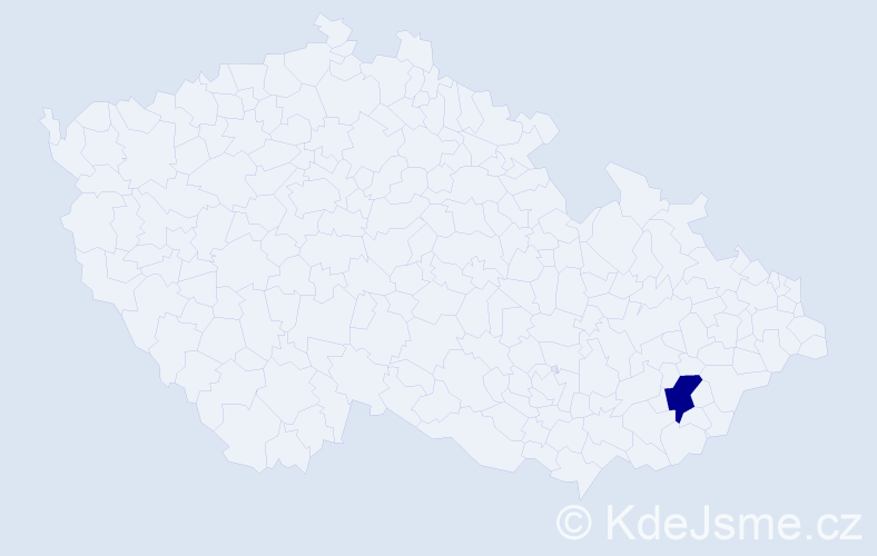 Jméno: 'Radmilka', počet výskytů 1 v celé ČR